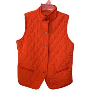 New Talbot's Quilted Brick Red Vest Size Small